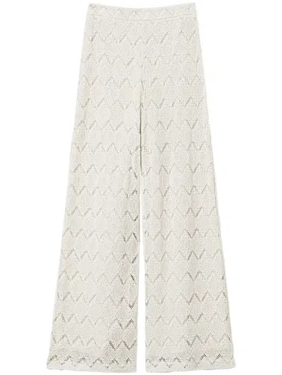 Twinset Twin-set Beige Cotton Clothing Trousers