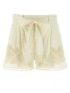 Twinset White Macram Shorts In White
