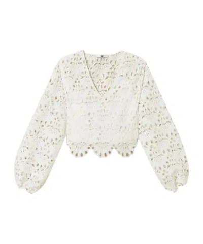 Twinset Macramé-woven Blouse In White