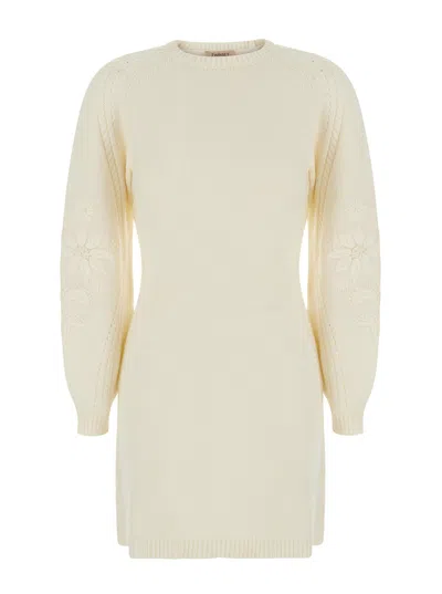 Twinset Madreperl Dress In White