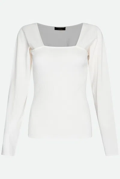 Twinset Maglia Bianca Con Fiocco In White