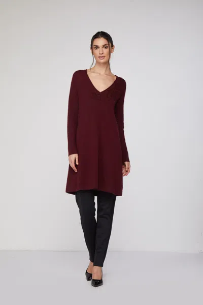 Twinset Maglia Oversize Bordeaux In Red
