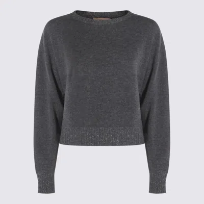 Twinset Round Neck Sweater In Gray