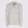 Twinset Angora Blend Sweater With Lace In Neutral