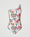 Twinset Floral Print Swimsuit In White