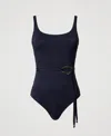 Twinset Belted Bathing Suit In Blue
