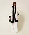 Twinset Manteau En Fausse Fourrure Bicolore In Multi