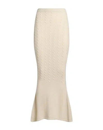 Twinset Marco Rambaldi X  Woman Maxi Skirt Beige Size Xs Polyamide, Wool, Viscose, Polyester, In Metallic