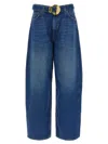 Twinset Twin-set Maxi Buckle Jeans In Blue
