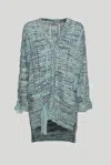 Twinset Maxi Cardigan Ricamato Celeste In As Shown In The Picture