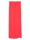 Shop Twinset Maxi Skirt In Red With Side Slit Flared Skirt