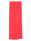 Twinset Maxi Skirt In Red With Side Slit Flared Skirt