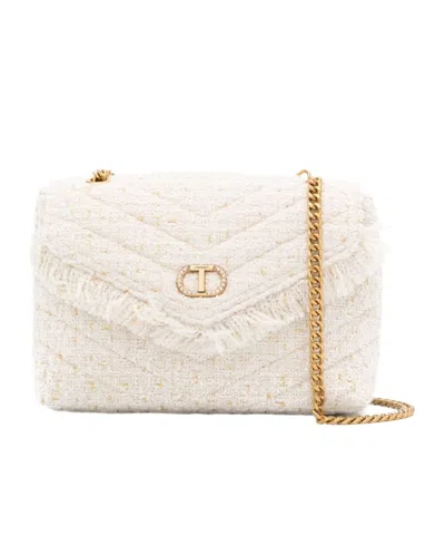 Twinset Medium Dreamy Cross Body Bag In White