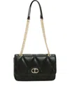 Twinset Medium Quilted Shoulder Bag In Black