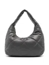 Twinset Medium Quilted Shoulder Bag In Grey