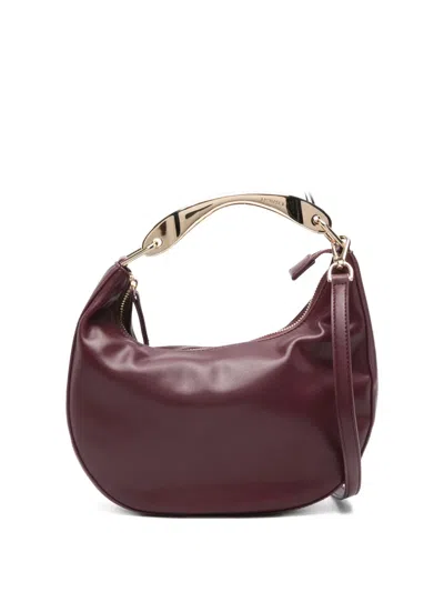 Twinset Metal-handle Tote Bag In Burgundy