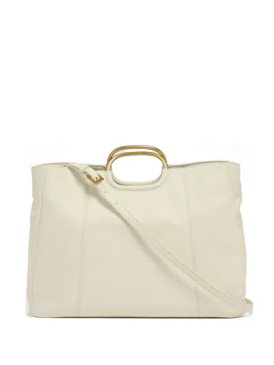 Twinset Metal-handle Leather Tote Bag In Pattern