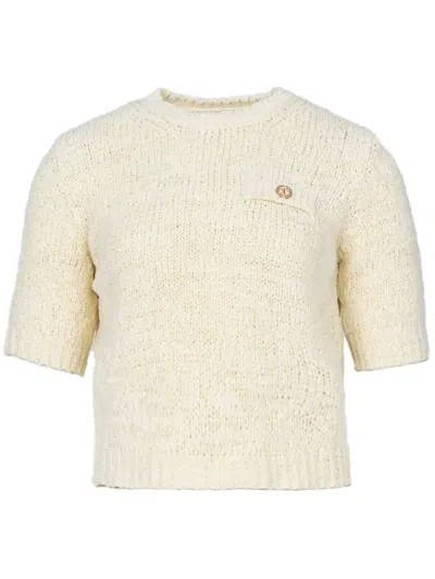 Twinset Logo-plaque Top In White