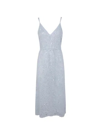 Twinset Midi Dress In Blue