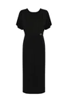Twinset Oval T-shaped Waist Mid-length Dress In Black