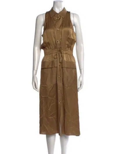 Pre-owned Twinset Midi Length Dress In Brown
