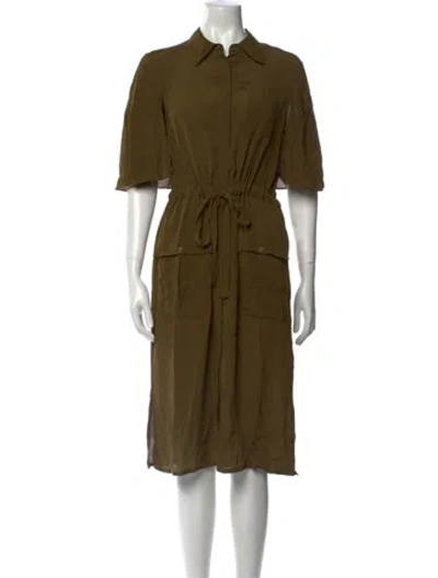 Pre-owned Twinset Midi Length Dress In Green