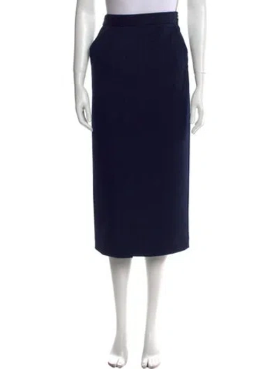 Pre-owned Twinset Midi Length Skirt In Blue