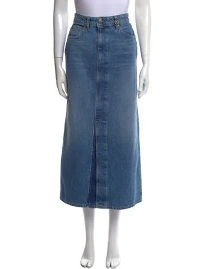 Pre-owned Twinset Midi Length Skirt W/ Tags In Blue