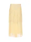 Twinset Midi Skirt In Yellow