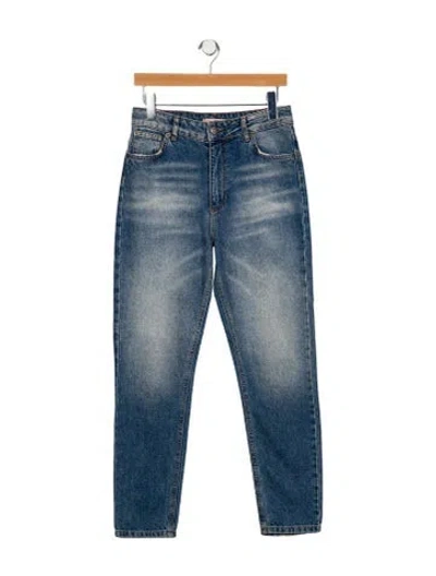 Pre-owned Twinset Mid-rise Straight Leg Jeans In Blue