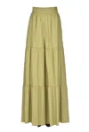Twinset Milano Cotton Diveded Skirt In Kaki