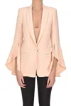 Twinset Milano Crepè Blazer In Pale Pink