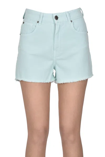 Twinset Milano Denim Shorts In Aquamarine