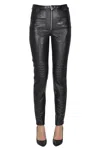 Twinset Milano Leather Biker Style Trousers