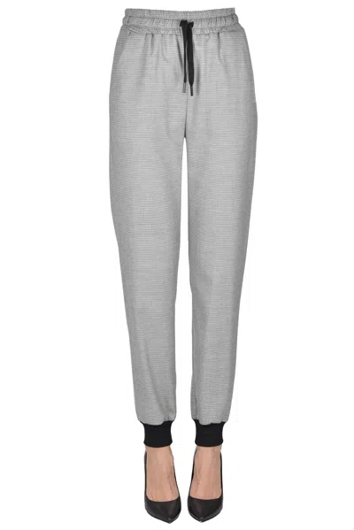 Twinset Milano Micro Houndsthooth Print Trousers In Multi