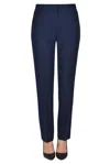 Twinset Milano Pinstriped Trousers In Blue