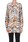 Twinset Milano Printed Viscose Maxi Pullover