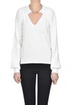 Twinset Milano Viscose-blend Twin Set In Ivory
