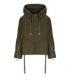 Twinset Military Green Hooded Jacket In Green
