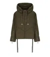 Twinset Military Green Hooded Jacket In Green