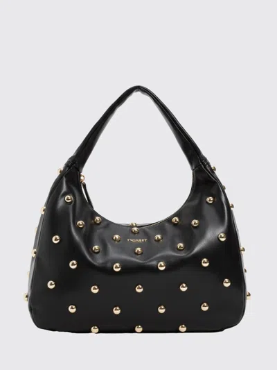 Twinset Studded Tote Bag In Black