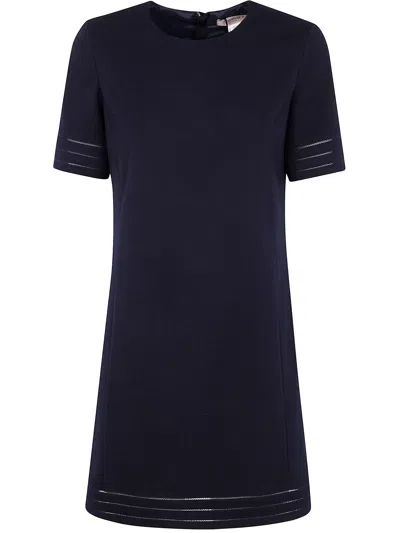 Twinset Mini Dress In Blue Night