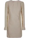 Twinset Twin-set Mini Dress In Light Gold