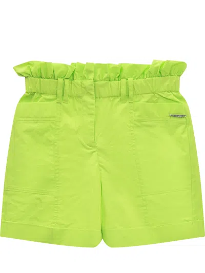 Twinset Twin-set Mini Shorts With Adjustable Straps In Giallo/paglia