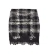 Twinset Mini Skirt With Checkered Pattern In Black