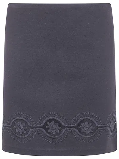 Twinset Twin-set Mini Skirt In Gray