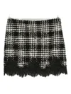 Twinset Mini Skirt With Checkered Pattern In Multi