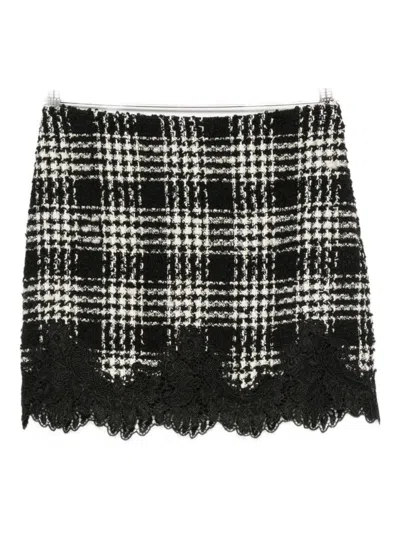 TWINSET MINI SKIRT WITH CHECKERED PATTERN