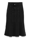 Twinset Pleated Poplin Skirt In Black