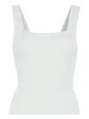 Twinset Light Green Ribbed-knit Tank Top In Green